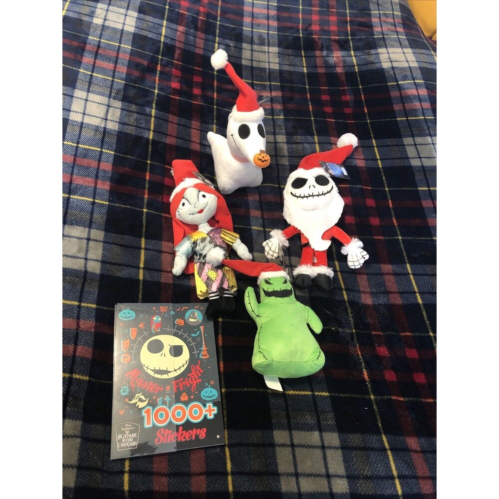 Disney The Nightmare before Christmas Mini plush Stuffed characters &StickersNEW